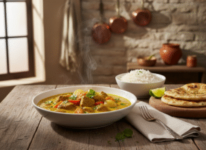 Recette curry de bœuf bio mijoté au lait de coco