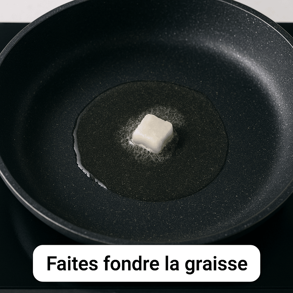 Faites fondre la graisse