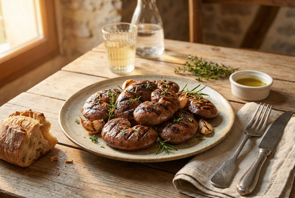 Rognon de veau grillé, marinade ail et herbes